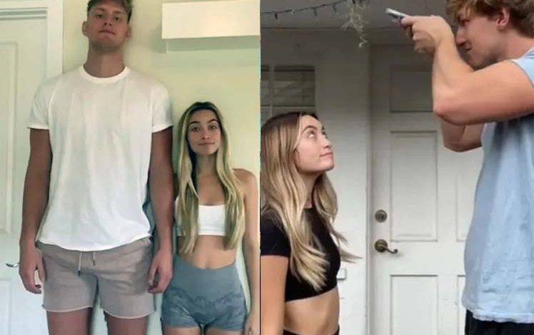 Couple 20 Inch Height Difference, 7 Feet Boyfriend 5 Feet Girlfriend, USA Couple, Couple Height Difference Get Trolled, Couple Trolled For Height,